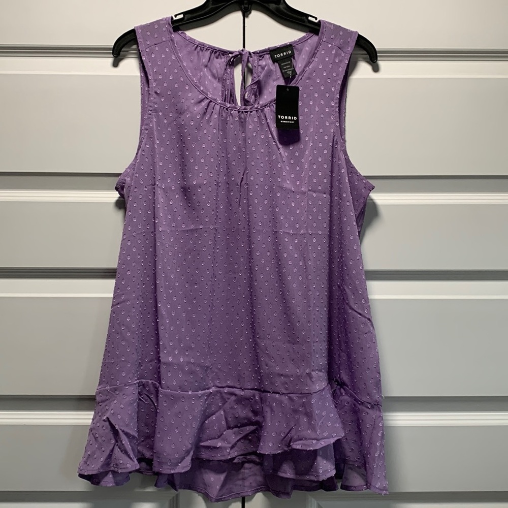 Burnt out tunic with keyhole at center back. Brand new WITH TAGS